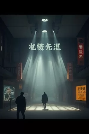 候鸟计划海报，湿地观测站与远处成群的候鸟
