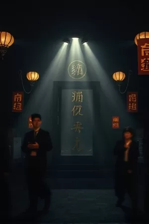 第七个证人海报，昏暗审讯室中背对镜头的男人